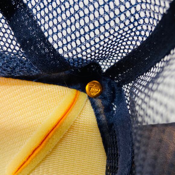 Dutch Bros Baseball Cap Blue Yellow Vintage Style Snap Back Hat Coffee Lovers - Picture 3 of 11